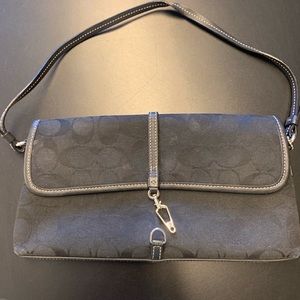 Gently used black coach bag